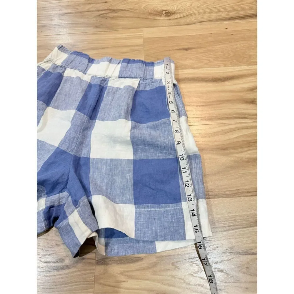 Lou & Grey NWT linen shorts pockets elastic waist size XS